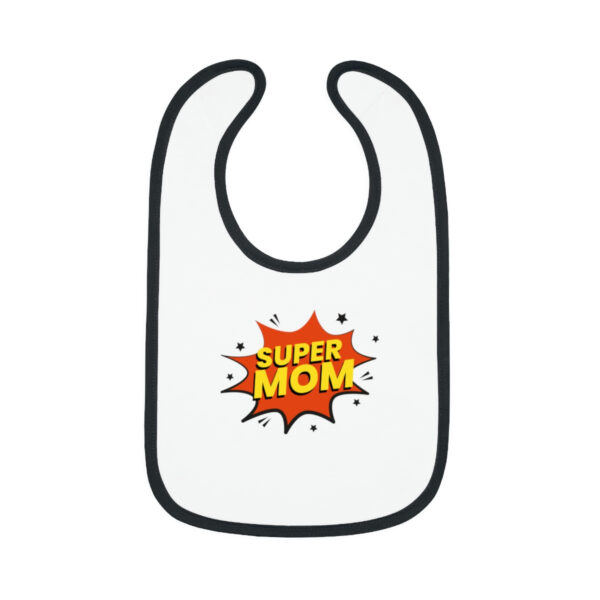 Baby Contrast Trim Jersey Bib - Image 3