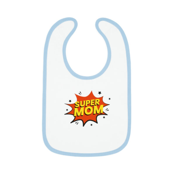 Baby Contrast Trim Jersey Bib - Image 4