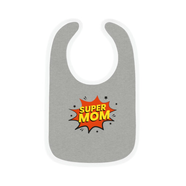 Baby Contrast Trim Jersey Bib - Image 2